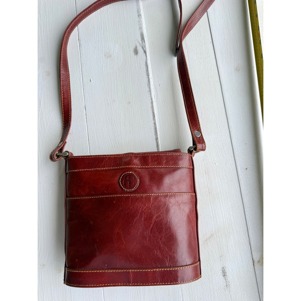 Vintage Etienne Aigner Oxblood Leather Crossbody Shoulder Bag Logo Purse